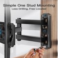 thumbnail image 5 of Full Motion TV Wall Mount for 26-60 Inch Flat Curved TVs, Heavy Duty Single Articulating Arms TV Bracket, 5 of 5