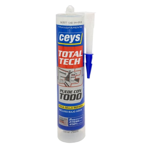 Pegamento Ceys Total Tech Transparente 290 ml