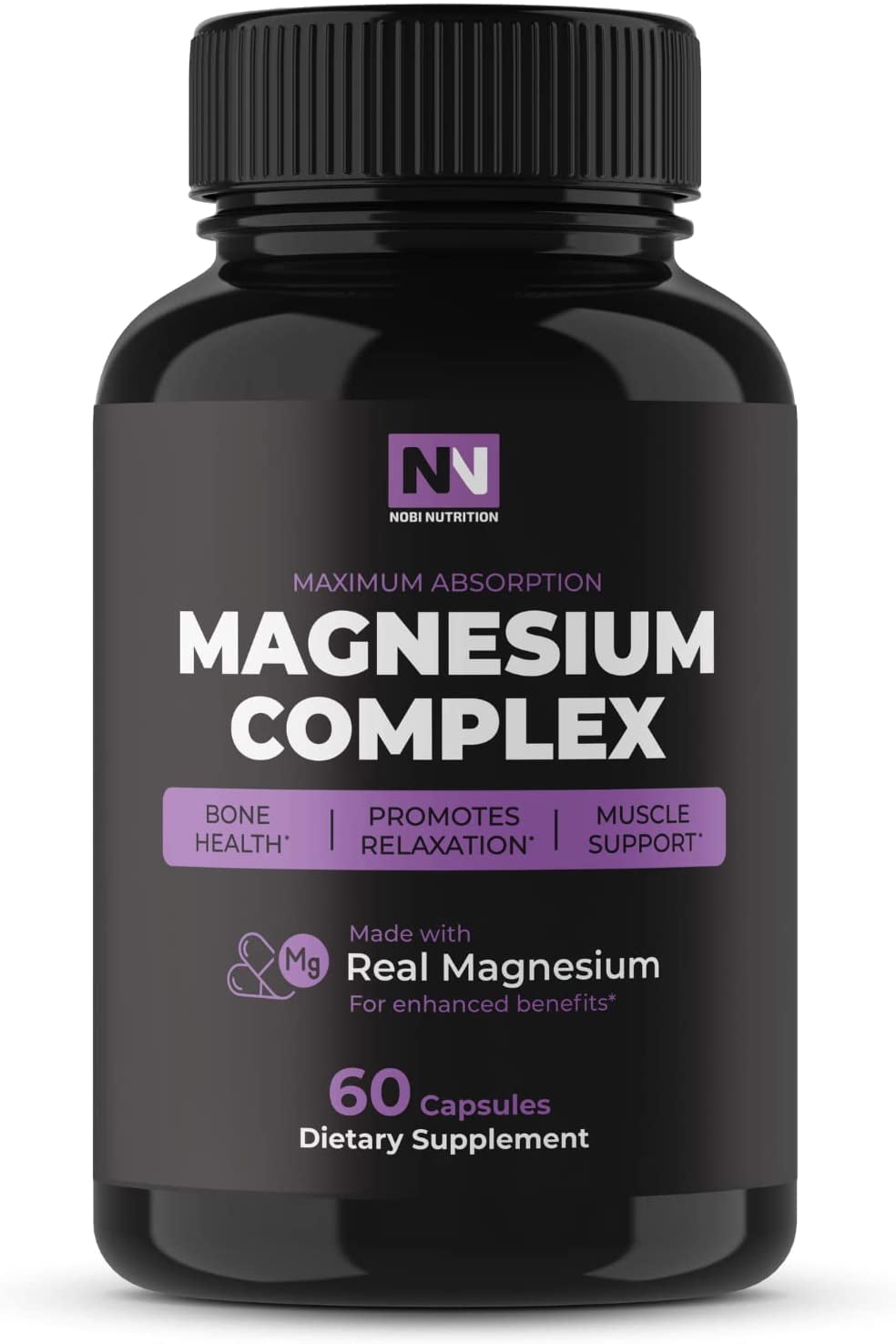 Nobi Nutrition Magnesium Citrate / Magnesium Oxide Complex High Absorption Magnesium Citrate