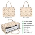 thumbnail image 2 of Large Capacity Tote Bag,Beige Sun Moon Star Constellation Pattern Handbag Fashion Luxury Tote Bag,15.7"x13"x 5.1" Inches,Laptop Compatible, 2 of 6