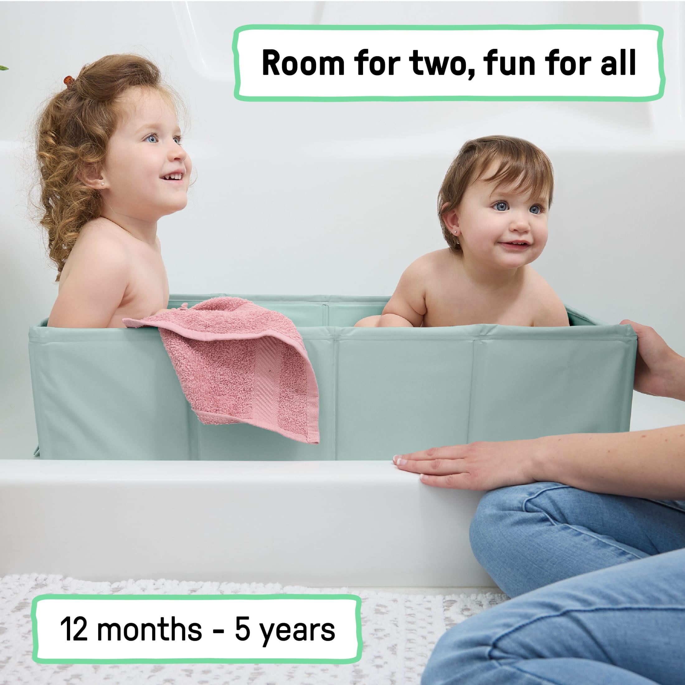 Ingenuity Tuckaway Toddler Tub, Converts Shower to Tub, Folds to Store, 12M-5Y