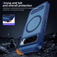 thumbnail image 5 of Dteck Magnetic & Seamless Stand for Google Pixel 9 Pro XL, Compatible with MagSafe, Military Grade Drop Protection, Slim Frosted Rugged Kickstand Phone Case for Google Pixel 9 Pro XL,Blue, 5 of 7