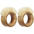 thumbnail image 1 of Full Circle The Ring Vegetable Brush, Brown, 2pk, 1 of 1