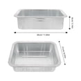 thumbnail image 2 of BESTYASH 2 Pcs Poêle d'Égouttage d'Huile en Acier Durable Argentée Résistante aux Fuites Poêle de Récupération d'Huile Automobile, 2 of 6
