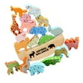 thumbnail image 1 of Vogacara Wood Balancing Game Colorful Animals Stacking Party Toy Early Building Boat Blocks Favors Balance Board Education Kids Juguetes, 1 of 6