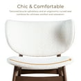 thumbnail image 6 of Furniture of America Erik I Mid-Century Modern Boucle Fabric Wingback Indoor Accent Chair, Walnut, 6 of 14