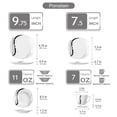 thumbnail image 3 of Veweet Series Fiona Juego De Vajilla De 30 Piezas Para 6 Platos Blancos, Juego De Vajilla De Porcelana Con Rayas Negras Y Grises, Incluye Platos De Postre, Platos Hondos, Platos Llanos, Tazas Y Platil, 3 of 5