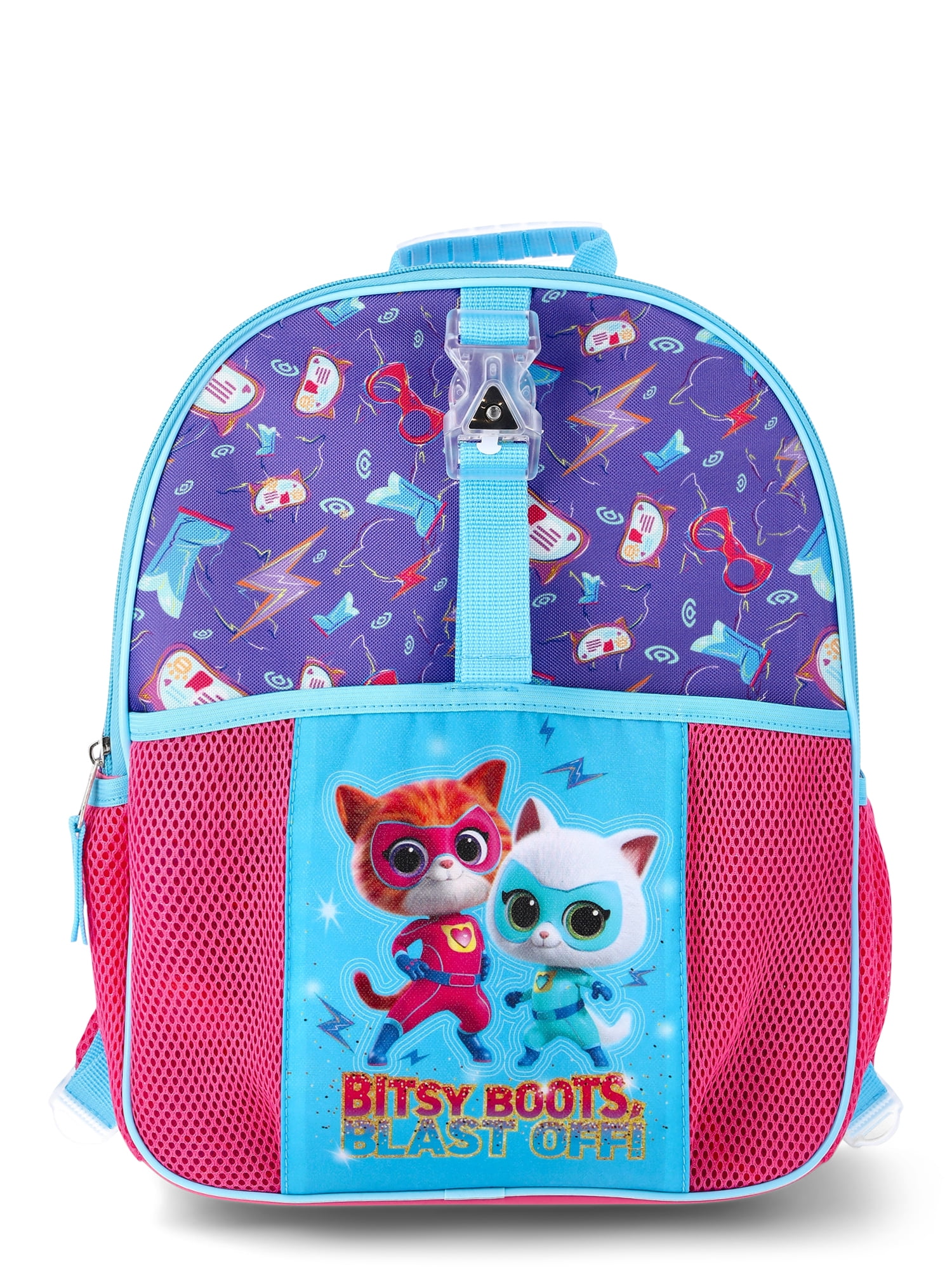 Disney Jr SuperKitties Toddler Girls 14" 4-Piece Backpack Set, Purple