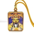 thumbnail image 5 of Tibetan Thangka Pendant Hand Painted Zakiram Wealth God Amulet Necklace Ornament, 5 of 9