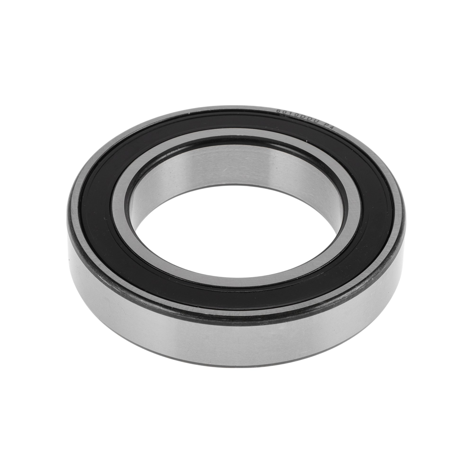 Unique Bargains 6010DDU Deep Groove Ball Bearings 50x80x16mm P4 Double Rubber Seal Lubricated Bearings 1 Pcs Car Silver Tone,Black