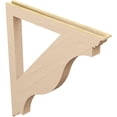 thumbnail image 5 of Ekena Millwork 3 1/2"W x 40"D x 44"H Funston Traditional Rough Cedar Woodgrain TimberThane Bracket, Primed Tan, 5 of 6