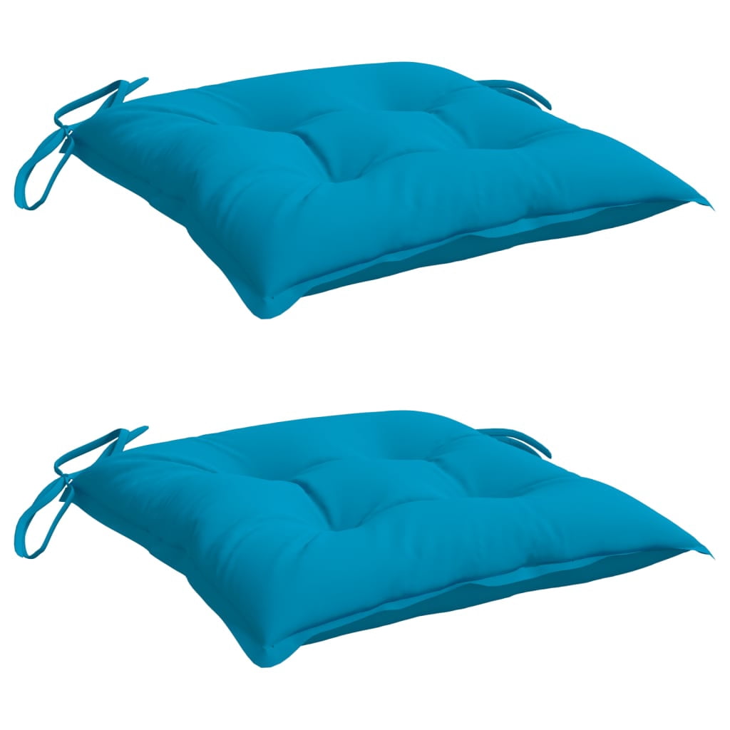 vidaXL Chair Cushion Set of 4 Light Blue Oxford Fabric (100% Polyester)