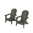 thumbnail image 5 of WestinTrends Tuscany HIPS Outdoor Folding Adirondack Seashell Chair (Set of 2), Charcoal Gray, 5 of 5