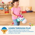 thumbnail image 5 of Battat Unicorn Pal Hobby Horse with Realistic Sounds Stick Horse Plush Fabric Unicorn Toy for 2 Years +, 5 of 11