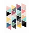 thumbnail image 2 of OnRei 12x14 White Modern Wood Framed Museum Art Print Titled - School Of Triangles, 2 of 4