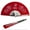 Red, variant on Munetoshi Blue Metal Stainless Steel Martial Art Tai Chi Kung Fu Fighting Folding Fan