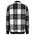 thumbnail image 6 of Winter clothing for women Plus Size Plaid And Striped Mid Length Long Sleeve Pocket Zip Coat For Comfortable Everyday Wear, 6 of 7
