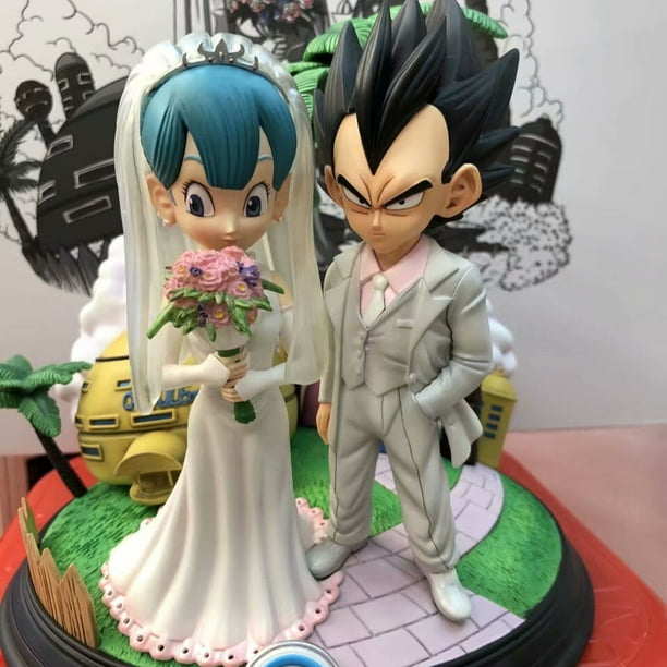 26cm gran Anime Dragon Ball Z Vegeta IV Bulma boda figura GK PVC modelo figurita coleccionable muñeca niños Jugueteszhangyuxiang