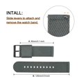 thumbnail image 4 of Uxcell Grey Nylon Watch Band 24mm Width Soft and Comfortable Nylon Strap with Black Buckle, 4 of 6