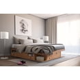thumbnail image 4 of Memomad Bali Storage Platform Bed, King, with Drawers and Compartments, Oak, 4 of 14