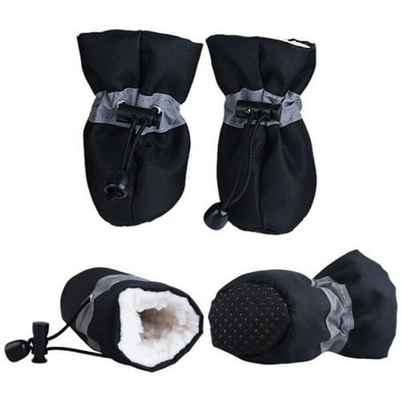 4Pcs Pet Waterproof Rain Shoes Anti-slip Autumn Winter Boots for Dog Teddy Pomeranian Poodle