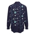 thumbnail image 2 of TaTaai Womens Fashion Print Long Sleeve Shirt Round Neck Casual Polyester Blouse Lightweight Soft Tops Asian Fit Small Gift, 2 of 5