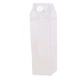 thumbnail image 1 of Botella de agua de cartón de leche, gran capacidad, sellada a prueba de fugas, de plástico PP de grado alimenticio, rectangular, transparente, 500 ml, 1 of 12