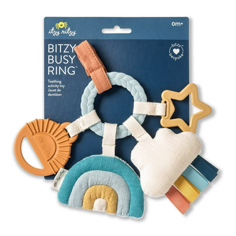 Itzy Ritzy Teething Activity Toy, Baby Sensory Ring with Braided Teething  Ring and Hanging Toys - Walmart.com