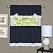 thumbnail image 3 of Sweet Home Collection Printed Design 3 Piece Kitchen Curtain Set, 24", Navy, 3 of 3