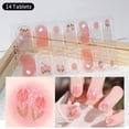 thumbnail image 3 of DIY pegatinas para uñas sin hornear, flores frescas de Color sólido de larga duración en verano, tiras para uñas, parche deslizante, calcomanía de cubierta completa, 3 of 7