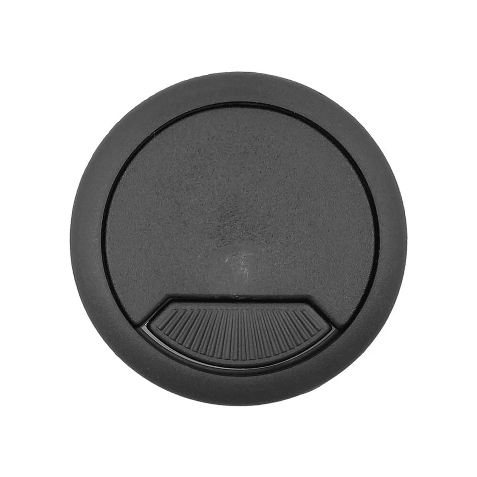 CIRCLE- 10Pcs 2-3/4 Black Pc Computer Cord Cable Wire Organizer Hole Cover Desk Grommet