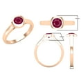 thumbnail image 3 of Dazzlingrock Collection 5mm Round Ruby Solitaire Engagement Ring for Women (Color Red, Clarity Highly Included) in 18K Rose Gold, Size 6, 3 of 5