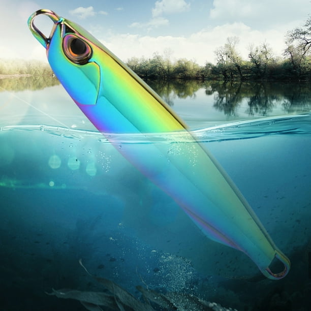 Señuelos de pesca coloridos galvanizados 40 g para pesca en agua dulce y mar (40 g)