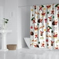 thumbnail image 2 of White Christmas Santa and Gift Pattern Shower Curtain 72"x84" ,Bathroom Decorative Shower Curtains Set with 12 Hooks,Modern Waterproof Washable Shower Curtain, 2 of 6