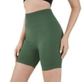 thumbnail image 4 of American Trends Workout Shorts for Women Seamless Elastic Spandex Shorts Gym Yoga Running Athletic Sports Shorts for Women Avocado Green M, 4 of 6
