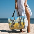 thumbnail image 6 of Pofeuu Funny Countryside Donkey Print Beach Bag,Waterproof Sandproof Beach Tote Bag, Large Capacity Foldable Beach Bags for Women, 6 of 7