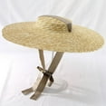 thumbnail image 2 of Wide Brim Straw Hat Women: Womens Straw Hat, Flat Top Sun Hat with Adjustable Chin Strap, for Beach Garden Party, 2 of 11