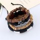 thumbnail image 2 of Pulsera de cuero hecha a mano tejida Retro elegante con cuentas DIY pulsera de cuero para hombres regalo hombres mujeres, 2 of 7