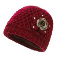 thumbnail image 5 of Winter Hats for Women Floral Knitted Beanie Hats Warm Ladies Caps and Hats Middle Aged and Old Women Head Wear Knitted Hat for Winter Outdoor, 5 of 7