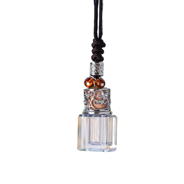 Rbaofujie Smart Car Air Freshener Perfume Pendant Car Aromatherapy Empty Bottle Rearview Mirror Pendant Interior Decoration Crystal Perfume Bottle Air Freshener Car