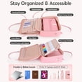 thumbnail image 6 of Large Bible Tote Bags with Bible Cover Case for Women, Quilted Carrying Case with Handles Shoulder Strap, Bible Study Supplies Accessories Christian Gifts for Women Mom Teacher (Pink), 6 of 8