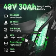 Electric Bike for Adults, Peak-4000W, Max 40MPH and 70Miles Electric Motorcycle,19 Fat Tire Dirt Bike, 7-Speed E-Bike with Full Suspension, Hydraulic Brakes