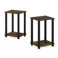 thumbnail image 2 of Furinno Simplistic End Table, Small, Set of 2, Amber Pine/Black, 2 of 6
