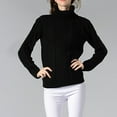 thumbnail image 7 of Fulijie Cream Color Cotton Womens Turtleneck,Cream Colored Turtlenecks,Cream Turtleneck Sweater,Womens Sweaters,Women's Turtleneck Solid Color Knit Sweater Long Sleeve Cable Floral Bottoming, 7 of 7