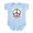 Sky Blue, variant on CafePress - Jewelled Peace Symbol Infant Bodysuit - Baby Light Bodysuit, Size Newborn - 24 Months