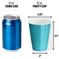 thumbnail image 3 of DecorRack 40 Count Turquoise Disposable Plastic Cups, 12 fl oz Party Drinking Cups, Recyclable & Durable, Turquoise (Pack of 40), 3 of 7