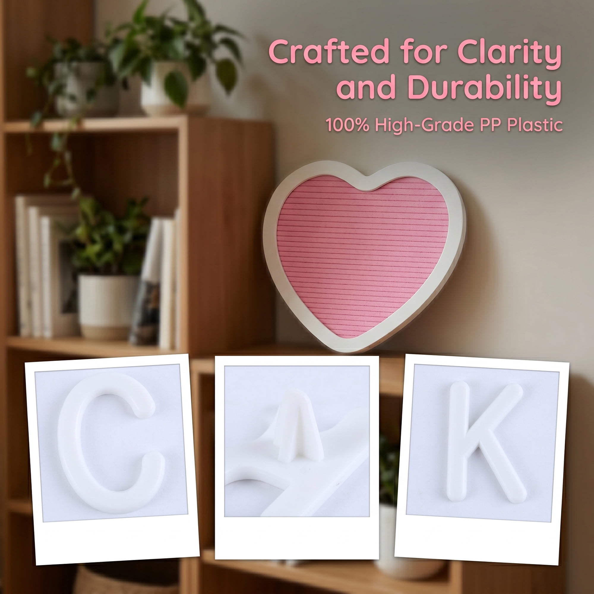Unique Bargains Heart Shaped  Message Board for Decor Gift Pink 10.23"L x 10.03 x 10.2"H