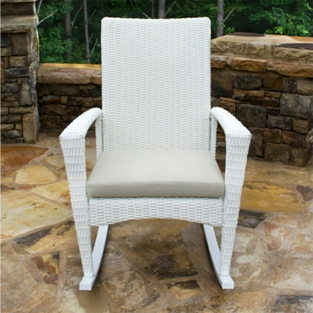 Tortuga Outdoor Bayview Wicker Rocking Chair with Cushion