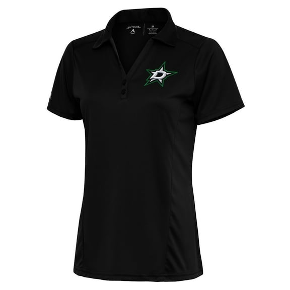 Women's Antigua Black Dallas Stars Team Logo Tribute Polo