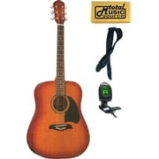 Oscar Schmidt OG2 Acoustic Guitar Flame Yellow Sunburst, OG2FYS COMP